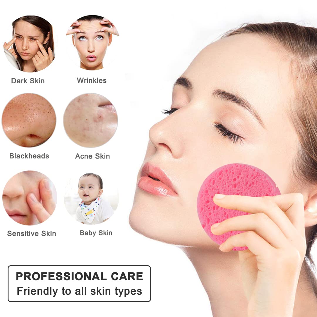 SILUKER compressed sponge expands when wet for smooth cleansing