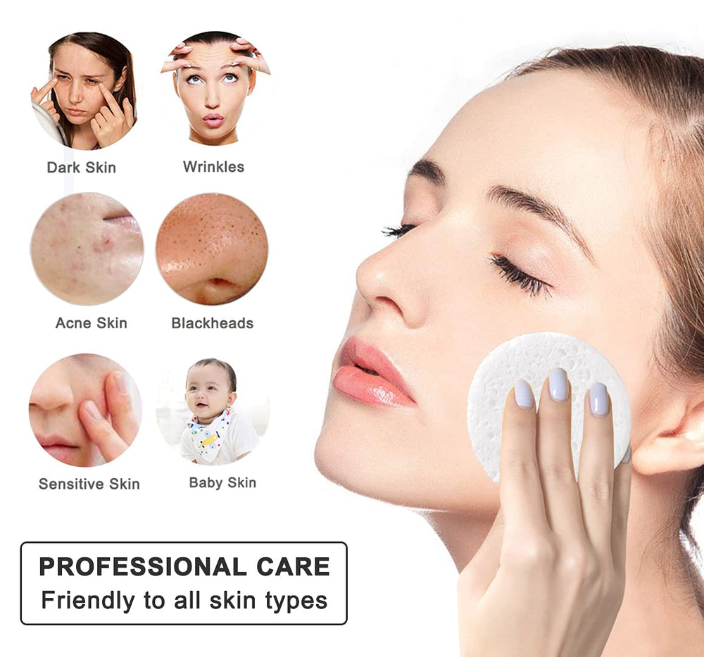 SILUKER soft natural cellulose sponge provides gentle cleansing for all skin types