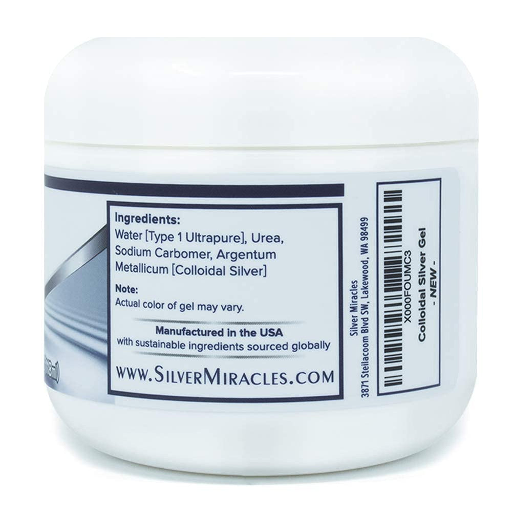 Silver Miracles gel plata coloidal para piel sensible, uso diario suave.