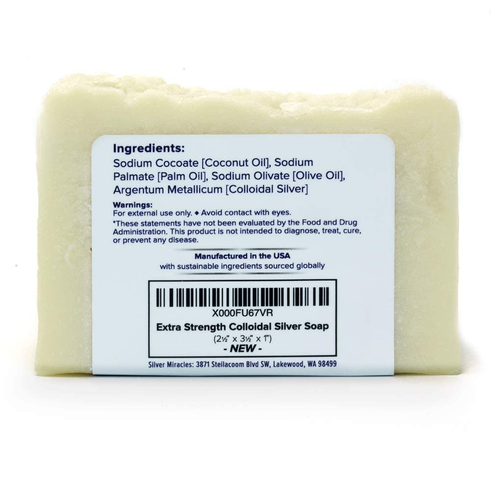 Silver Miracles jabón con ingredientes naturales para uso diario