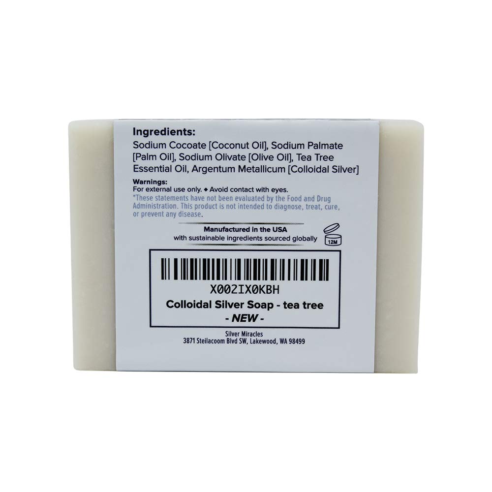 Silver Miracles Tea Tree Soap hands lather for face and body