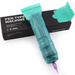 SilverHorse sealed-closure tattoo machine covers protecting a pen-type device.