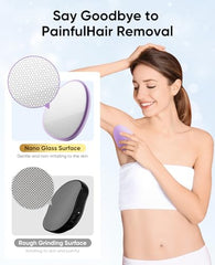 SILVLF Crystal Hair Eraser in hand demonstrating easy, portable depilation on the go.