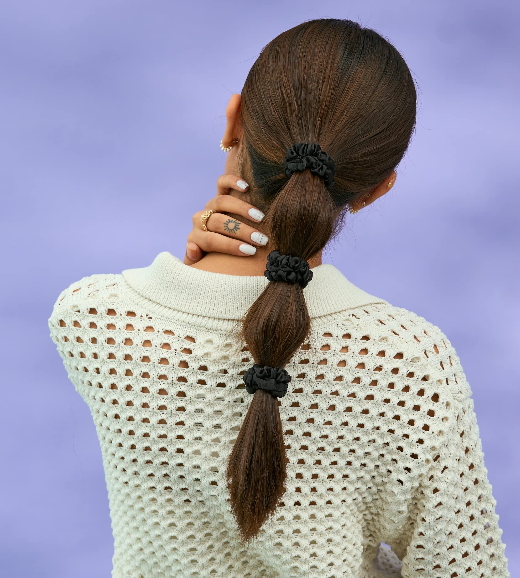 Silvr Bear scrunchies satin, aptas para todo tipo de cabello y estilos.