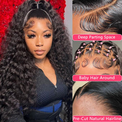 Simeider 5x5 HD lace closure wig with easy glue-free wear.