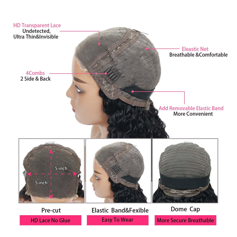 Simeider lace-cap-with-elastic-band for secure, comfortable wear.