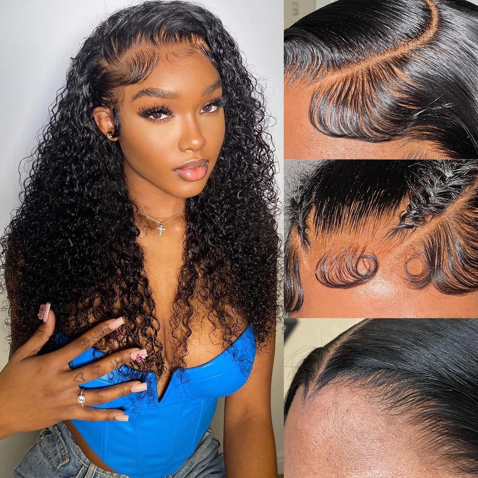 Simeider 180 density hair provides full look with natural movement.