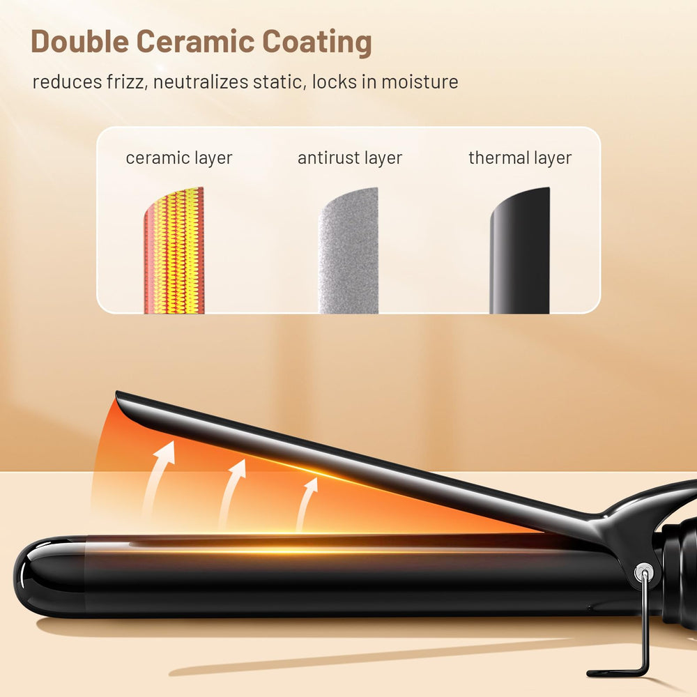Ceramic coating provides smooth glide and frizz reduction