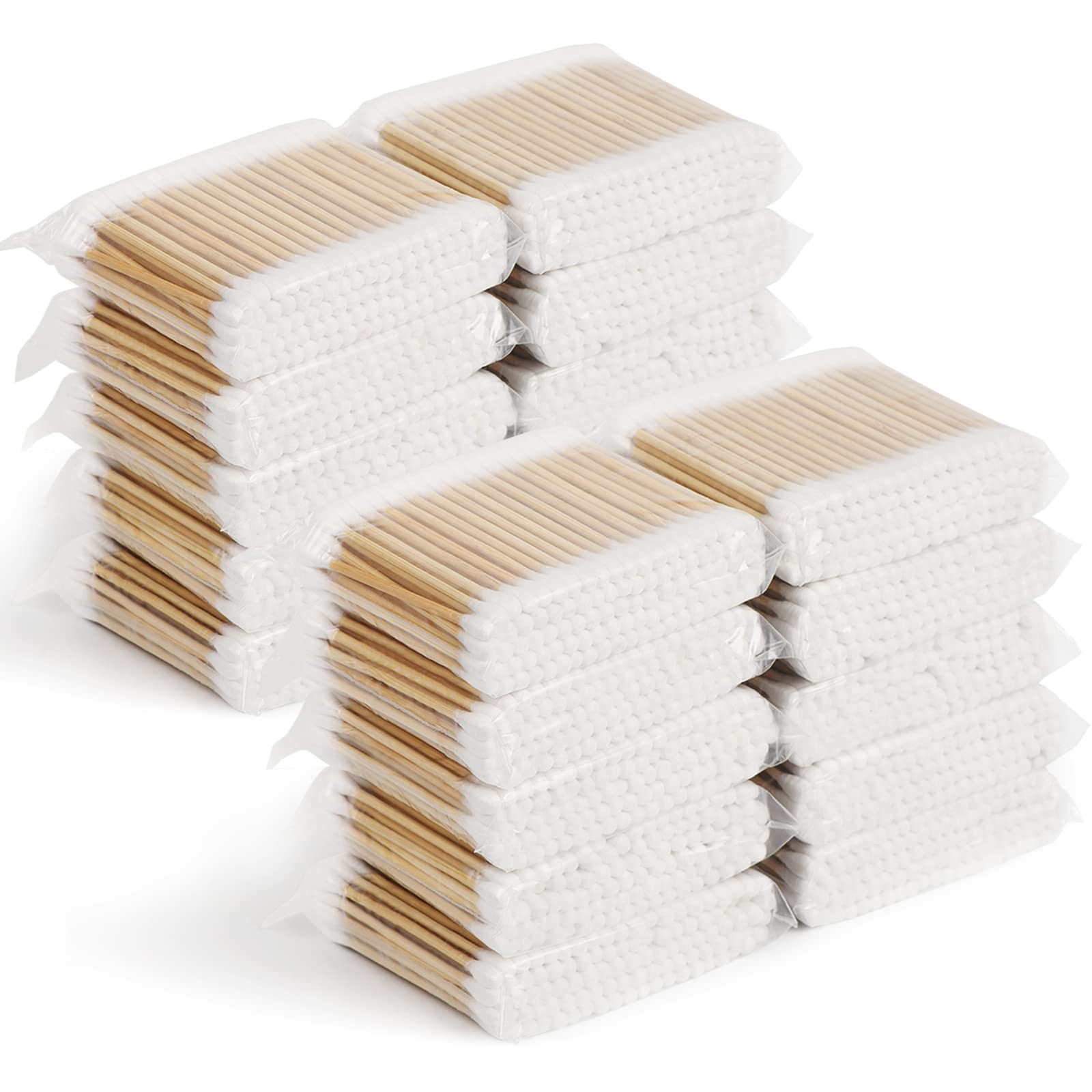 Simetufy cotton swabs with double-tipped wooden sticks for precise, gentle cleaning.
