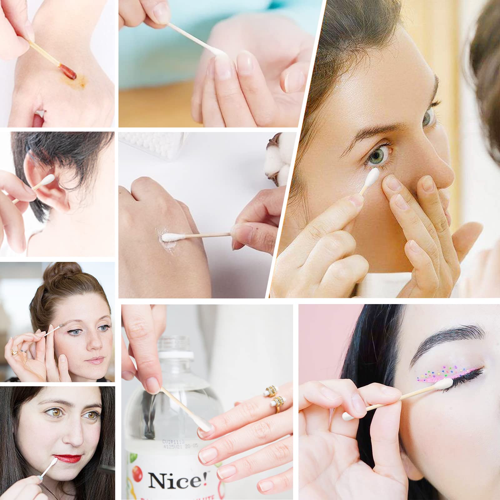 Simetufy wide-applications swabs ideal for crafts and daily cleaning.