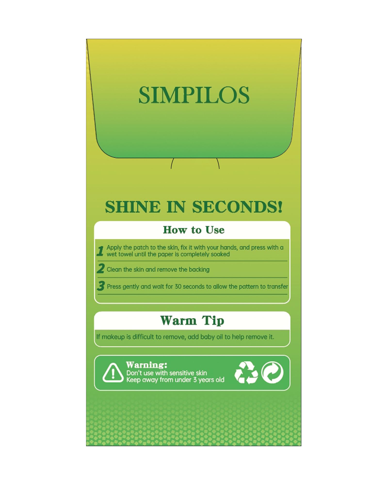 Simpilos green glitter patches four-leaf clover create festive looks