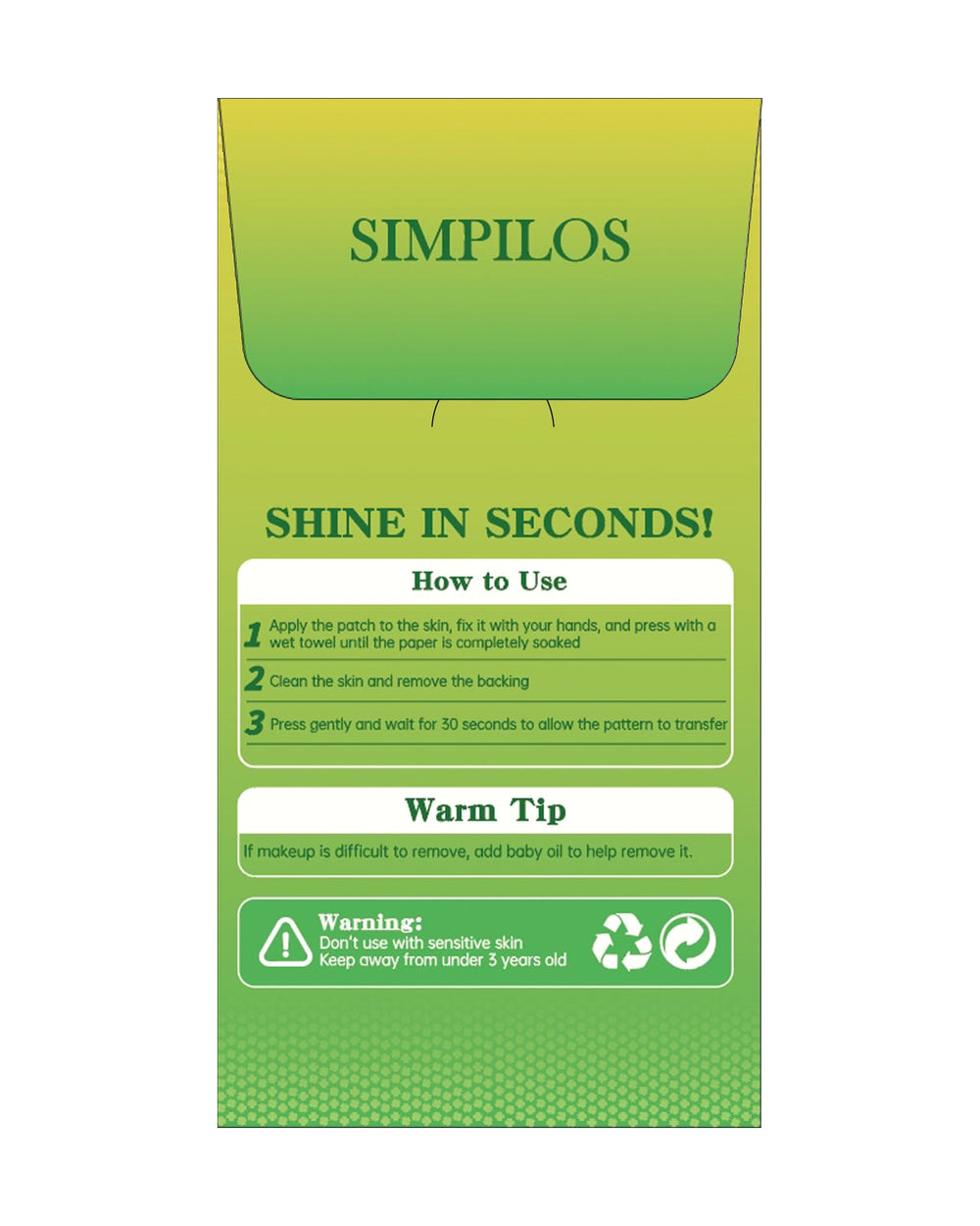 Simpilos green glitter patches four-leaf clover create festive looks