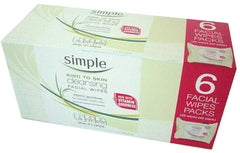 Simple Cleansing Wipes box demonstrates oil balance and gentle cleansing for shine control.