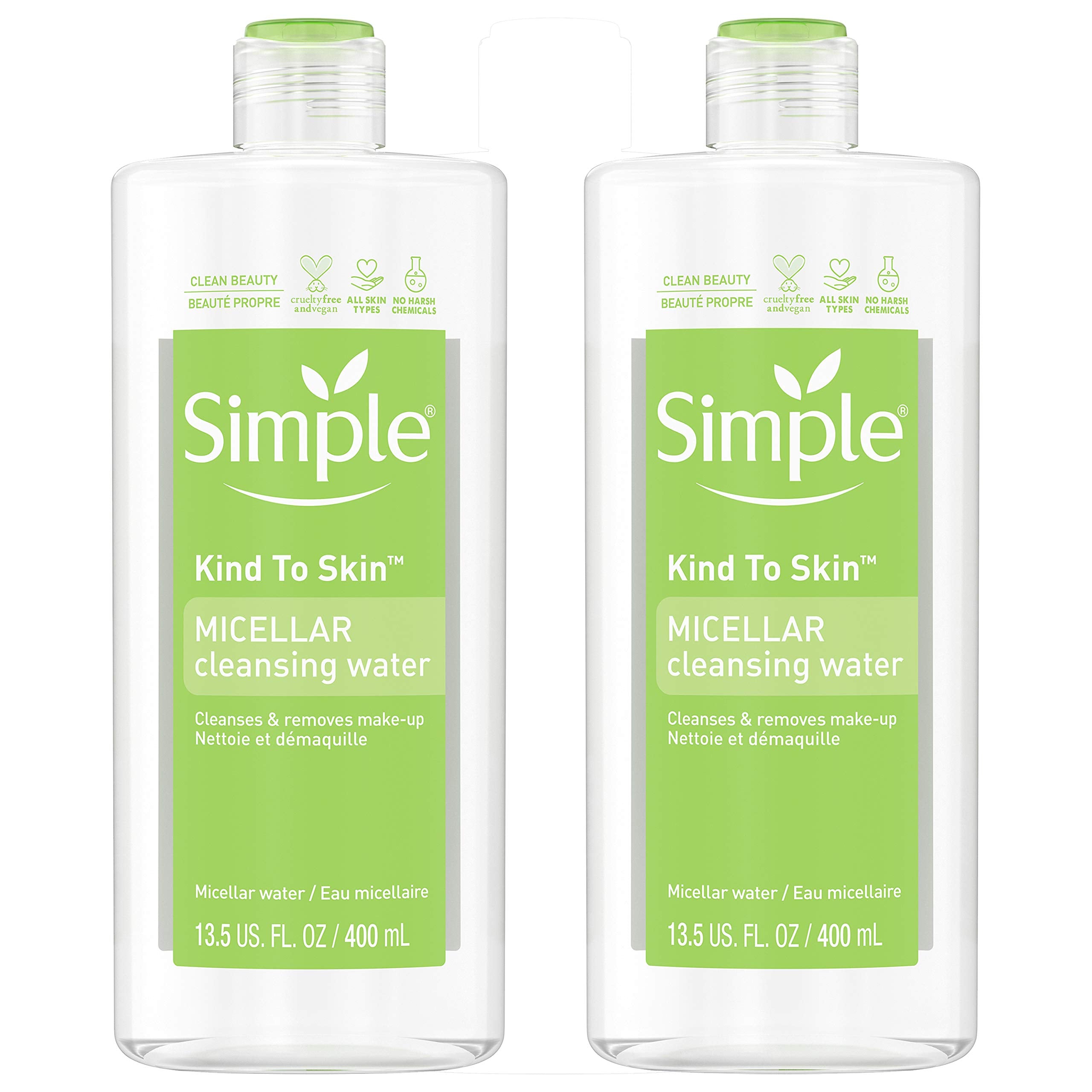 Simple Desmaquillante Micelar: botella verter para limpieza suave sin enjuague
