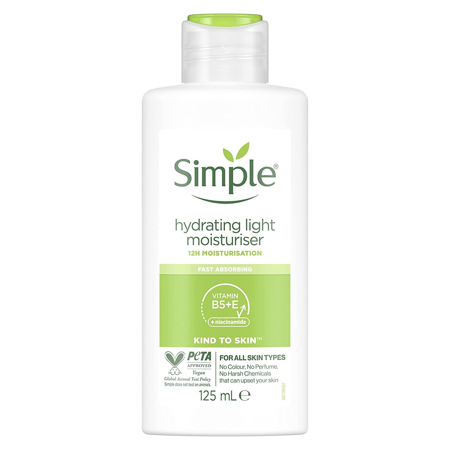 Simple Hydrating Light Moisturizer bottle shows fragrance-free formula for sensitive skin