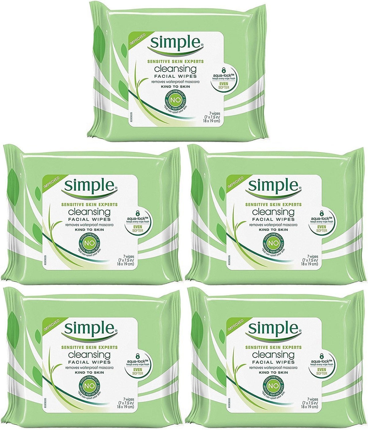 Simple Kind To Skin cleansing wipes travel pack—on-the-go makeup removal and gentle cleansing.