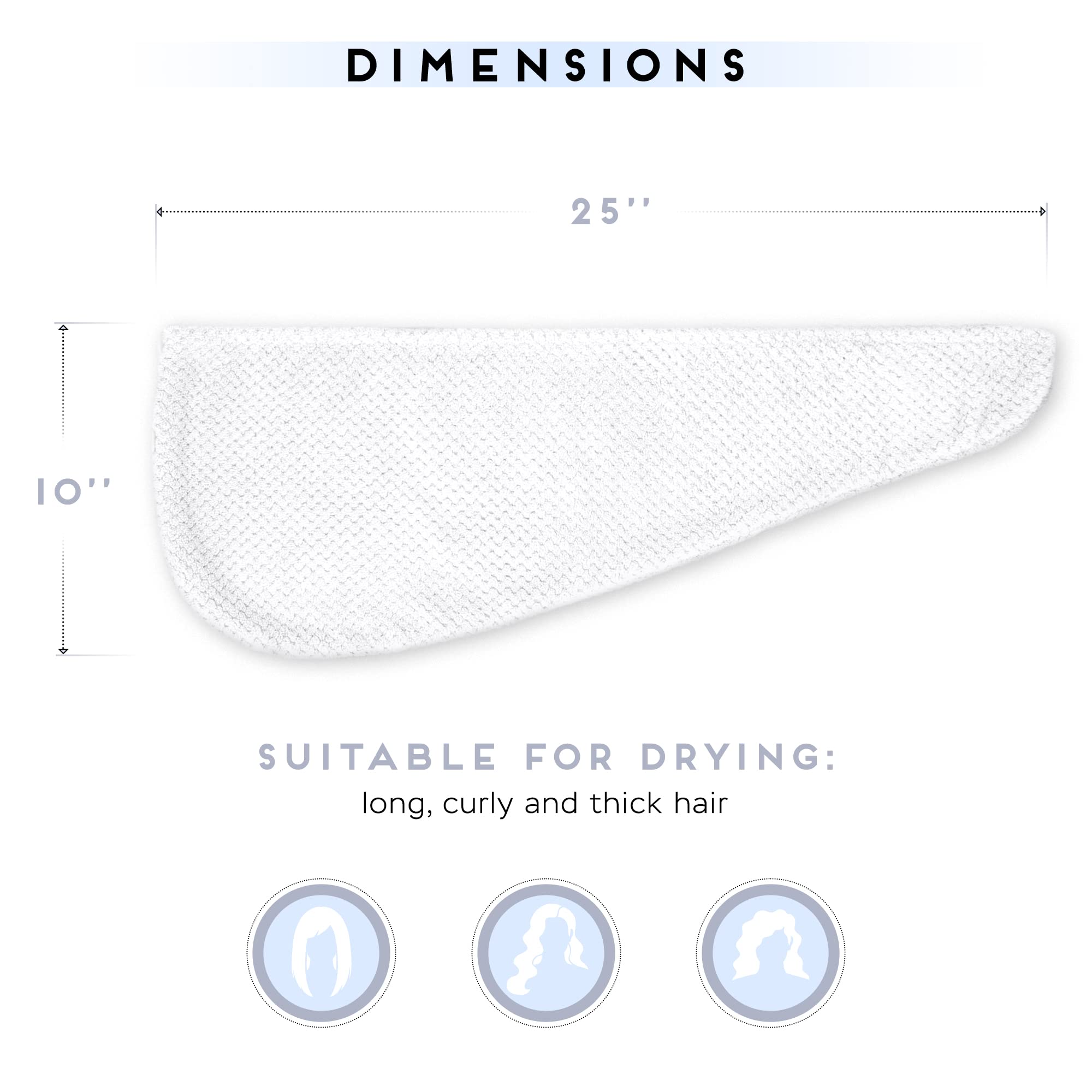 El diseño turbante SimpleField con dos botones facilita el ajuste durante el peinado.