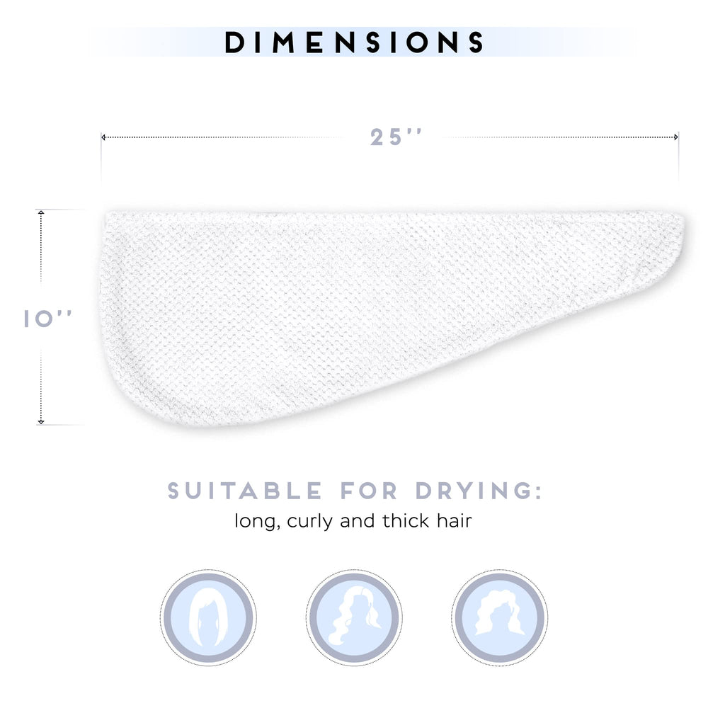 El diseño turbante SimpleField con dos botones facilita el ajuste durante el peinado.