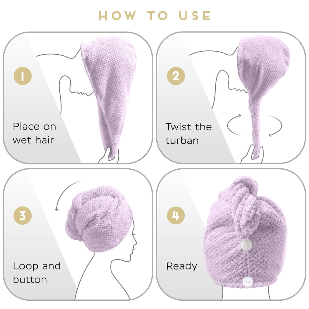 SimpleField machine-washable hair towel wrap stays fresh after baths and gym sessions.
