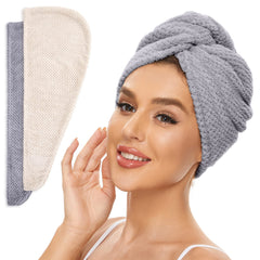 SimpleField: toalla de microfibra beige para secado rápido del cabello