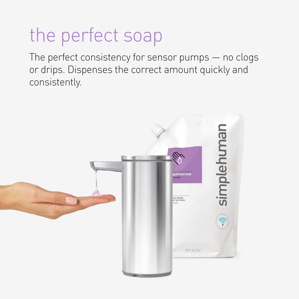 simplehuman lavender refill packaging with recycling symbol