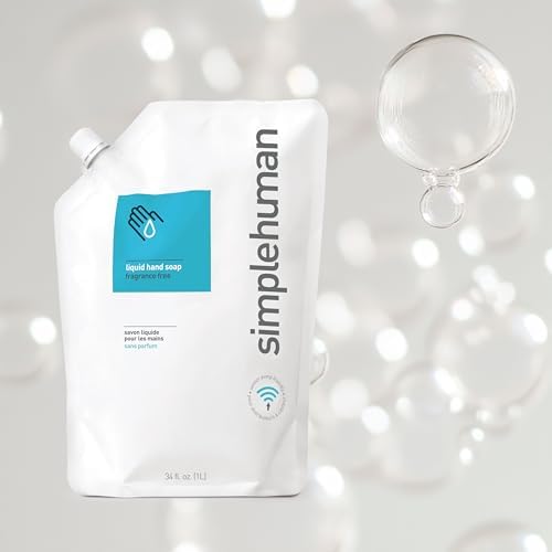 simplehuman bolsa recarga de jabón, opción ecológica que reduce residuos.