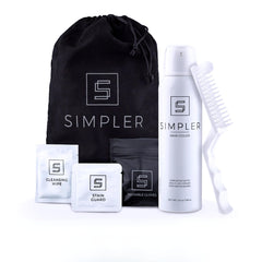Simpler Hair Color Kit application bottle demonstrates easy gray coverage for hair and beard.