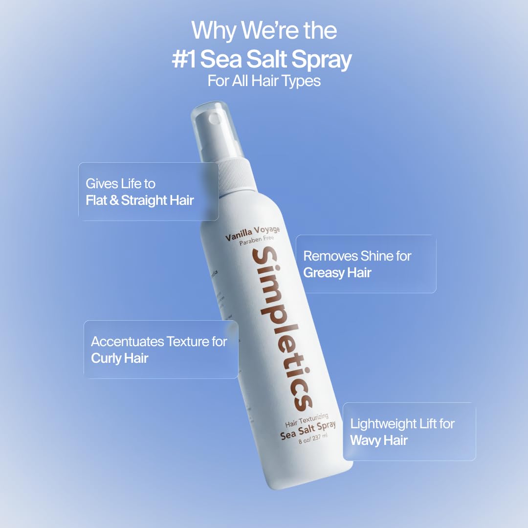 Simpletics Sea Salt Spray defining texture for all hair types