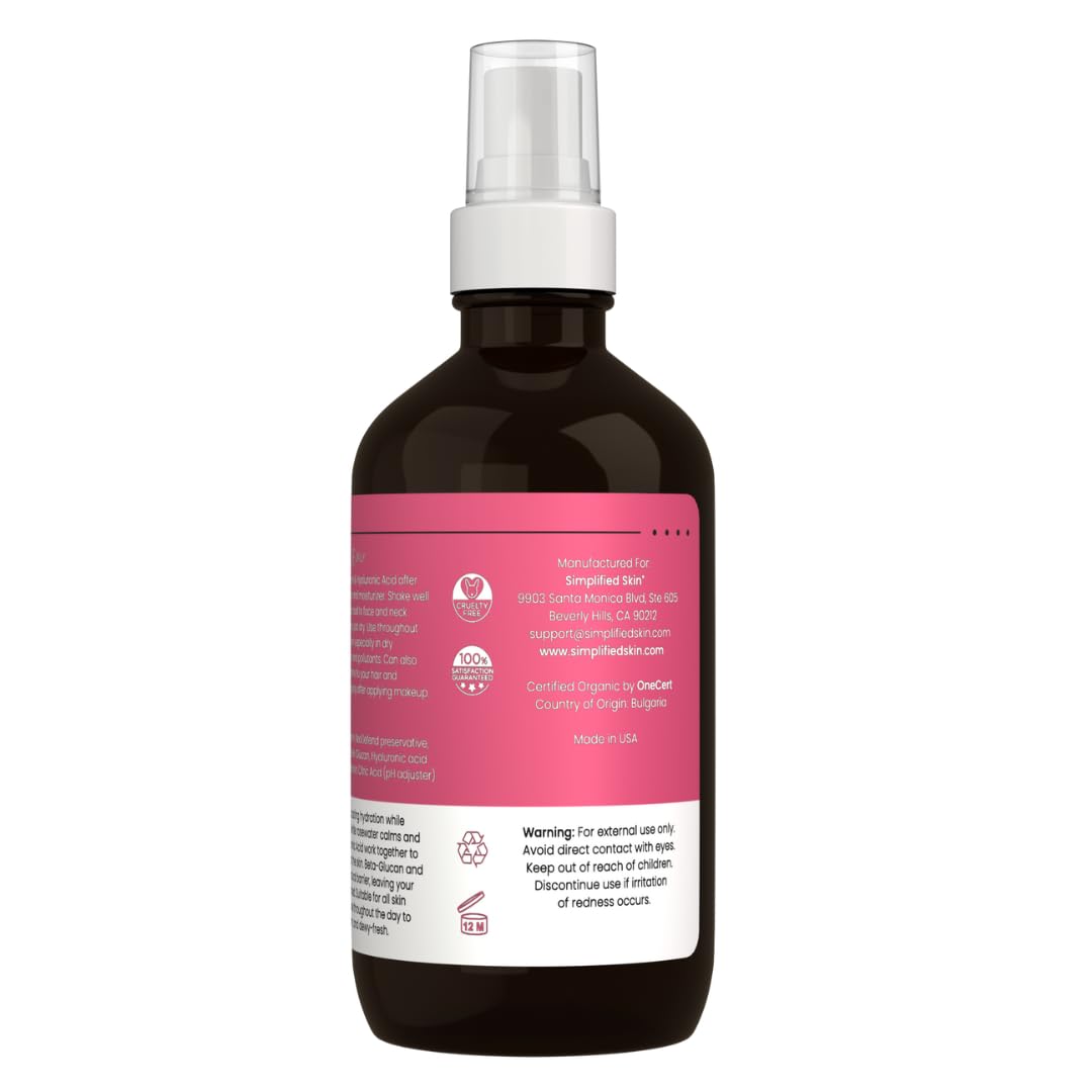 Ideal para refrescar rostro y cabello durante el día con Rosewater Spray.