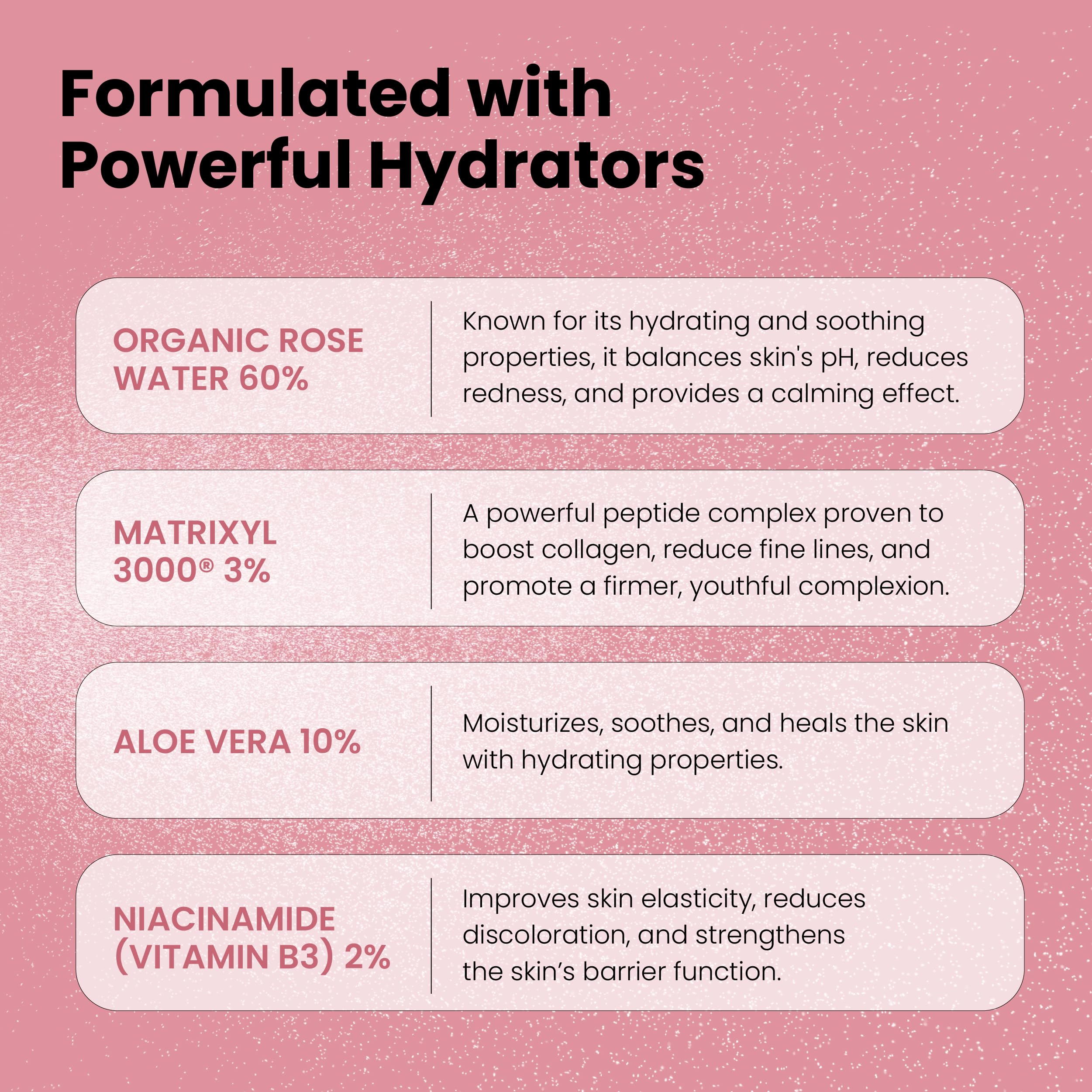 Uso como setting spray para fijar maquillaje sin alcohol con la Rose Water Spray.