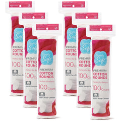 Simply Soft premium cotton rounds close-up showing pure cotton for gentle makeup removal