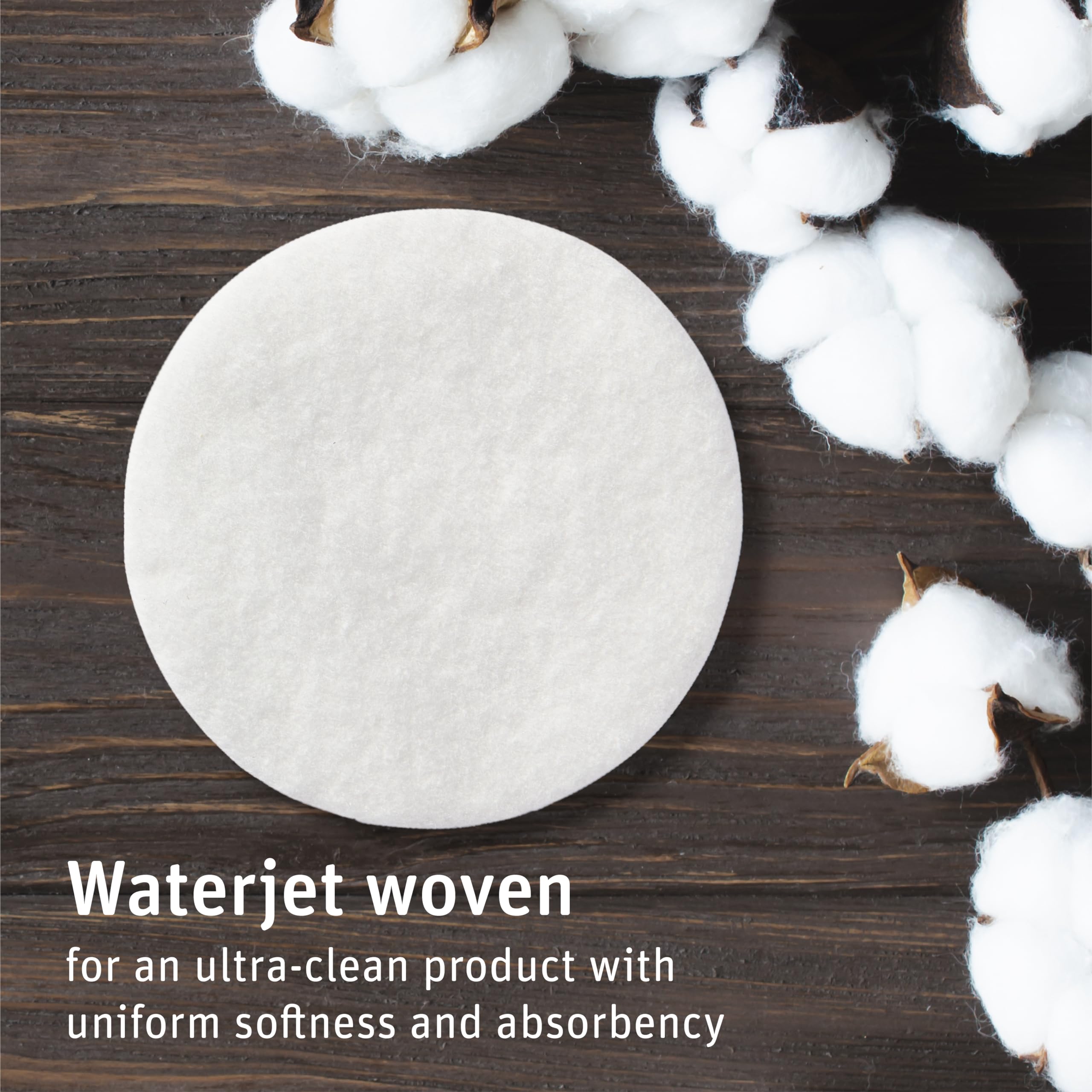 Simply Soft organic cotton rounds for makeup removal without lint.