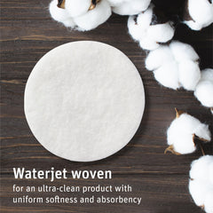 Simply Soft organic cotton rounds for makeup removal without lint.