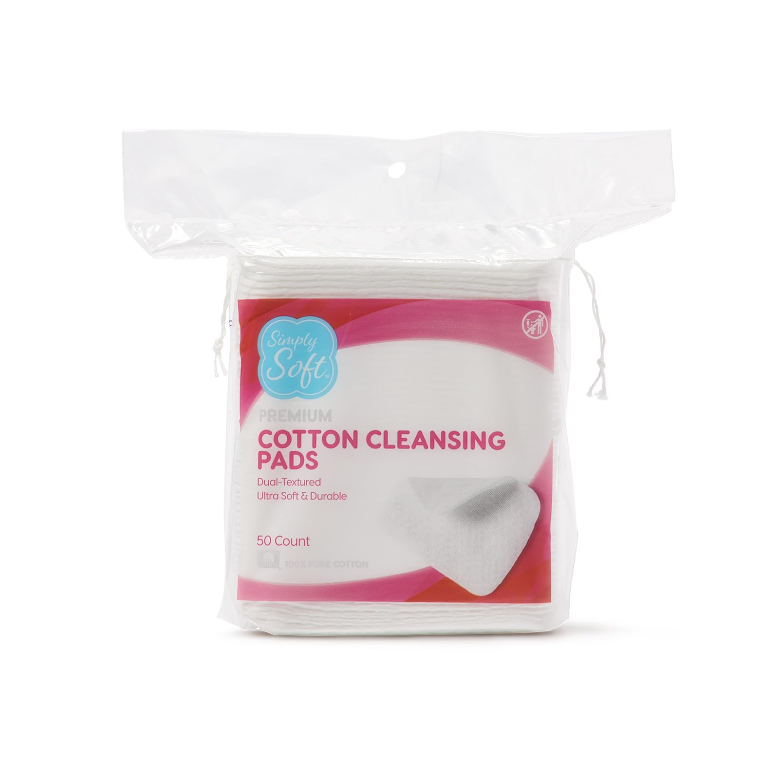 Stack of Simply Soft jumbo pads ready for dual-texture cleansing