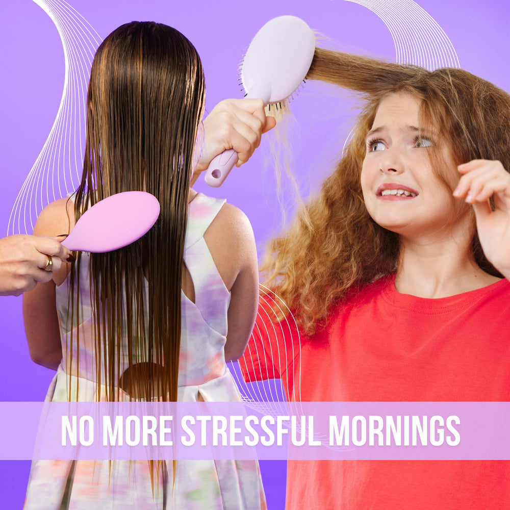 SimplyHair comfortable soft-touch grip makes brushing enjoyable for adults and kids