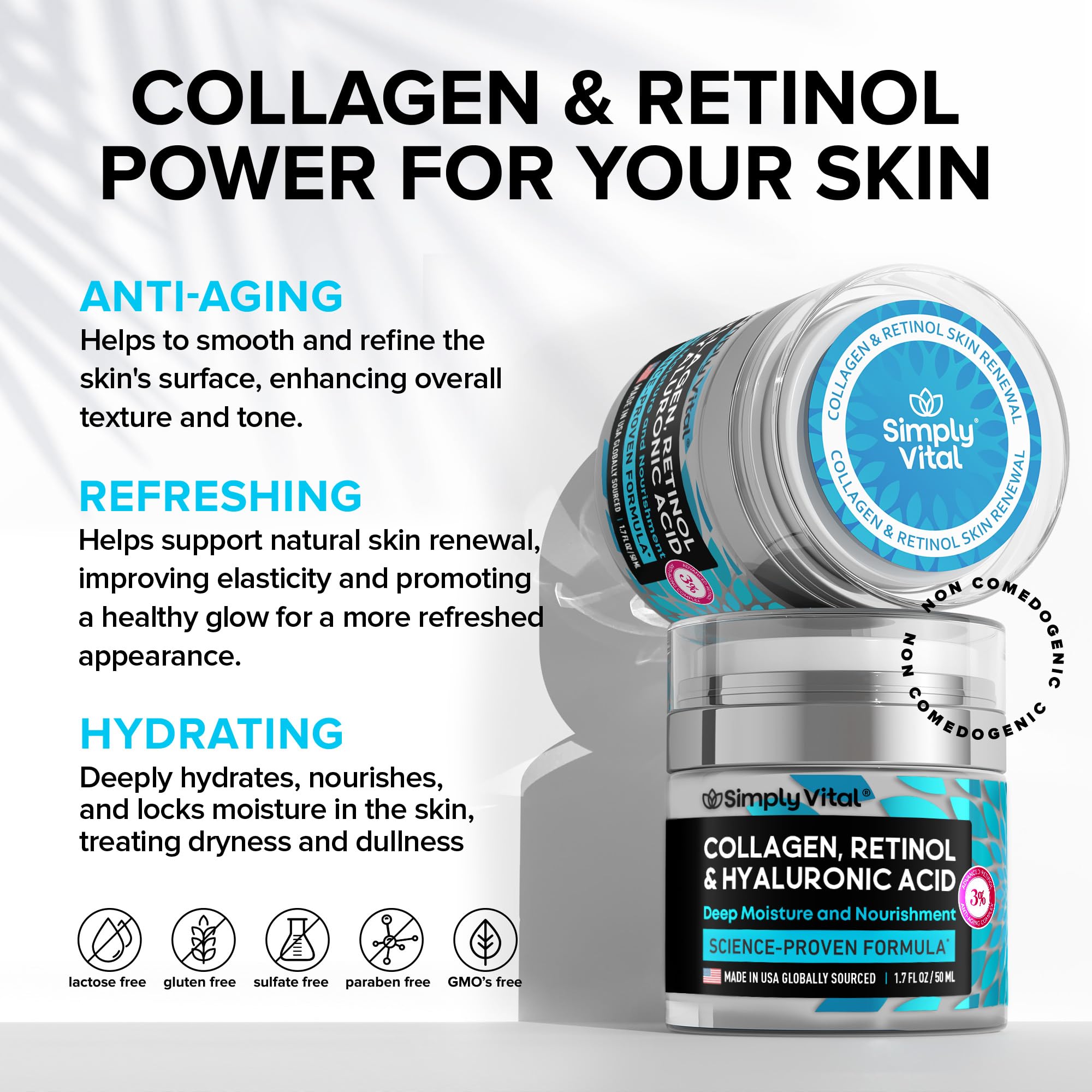 SimplyVital collagen-enhanced formula focuses on firmer texture and elasticity.