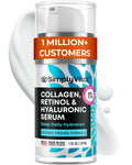 SimplyVital Collagen, Retinol & Hyaluronic Acid Serum – Hydrating Facial Serum for Face, Neck & Decollete | USA Made