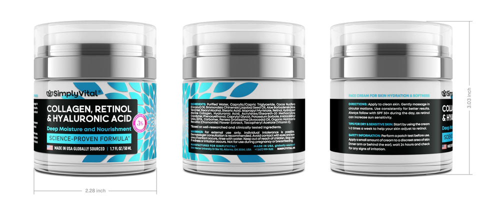 SimplyVital nighttime routine jar conveys gentle, restorative care overnight.
