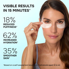 Parches SimplyVital ojeras hidratantes con ácido hialurónico para mirada más fresca.