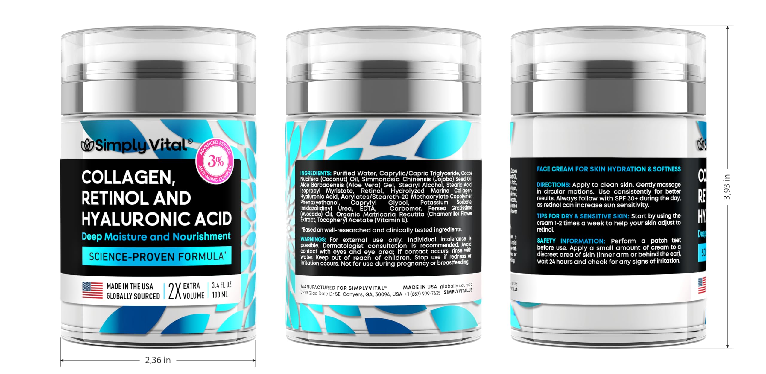 SimplyVital USA-made quality standards ensure reliable skincare experience.
