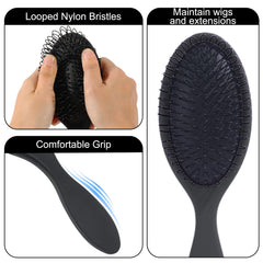 SIMPOR 3-row teasing brush durable plastic and steel, quick knot removal