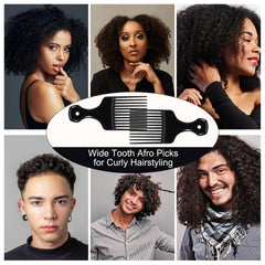SIMPOR wide-tooth design glides through thick curls without snagging