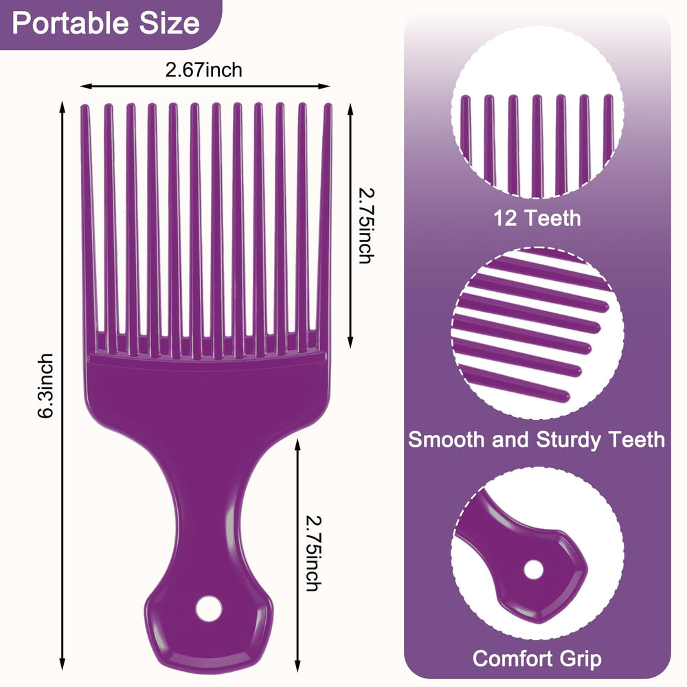 SIMPOR hair pick black front view for quick styling and volume