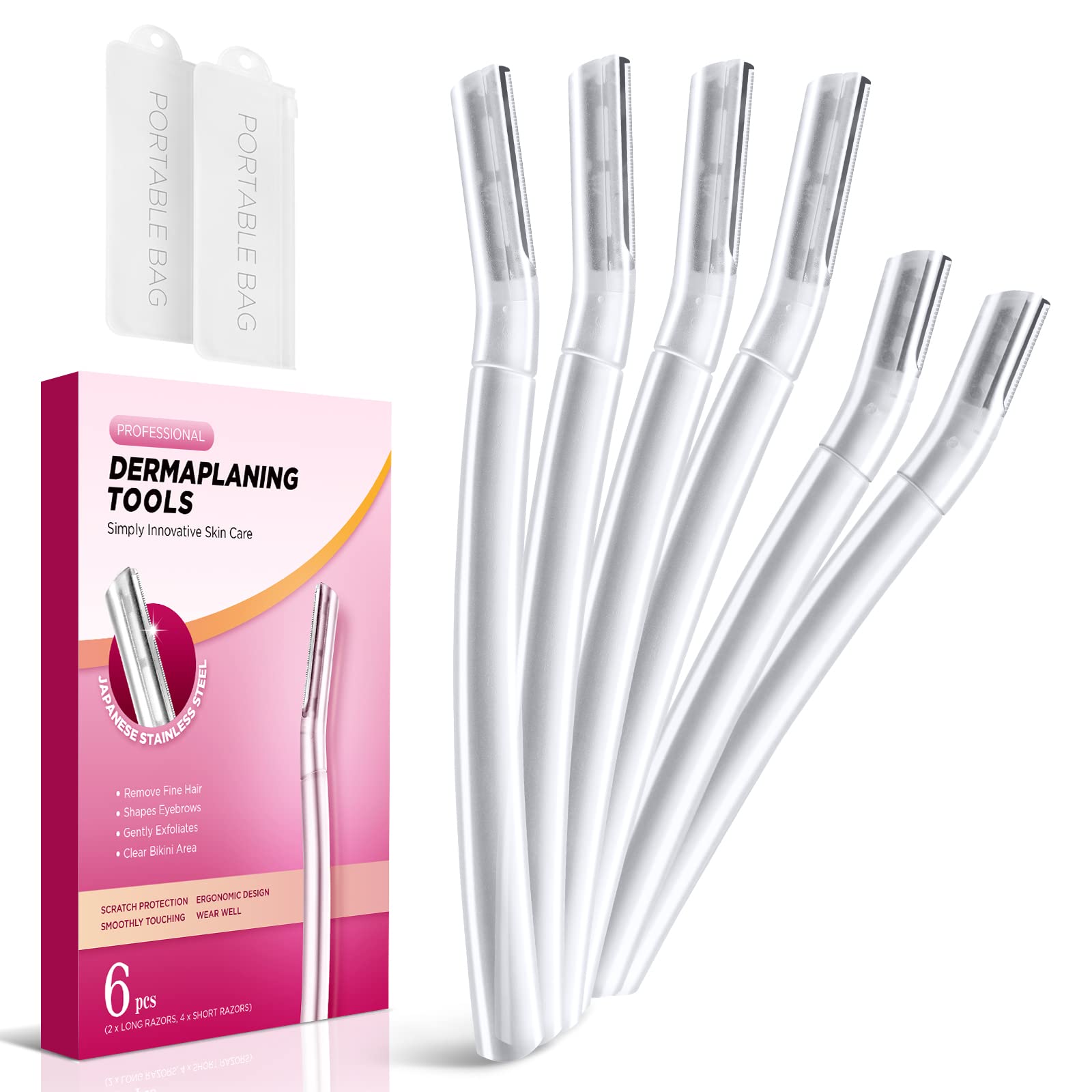 SINAHET Dermaplane Razor for Women packaging shown for easy home use.