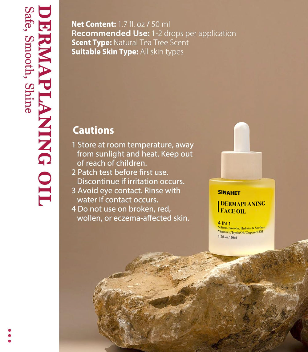 SINAHET Aceite con jojoba, para el rostro, piel suave y flexible.