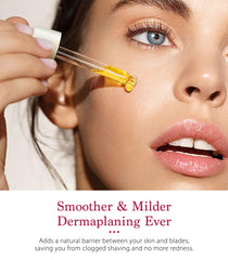 SINAHET Dermaplaning Oil, textura sedosa para la piel del rostro, cuida tras exfoliar.