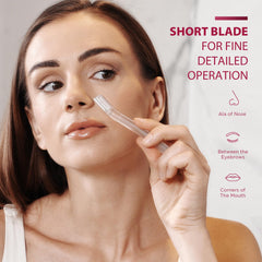SINAHET Dermaplane Razor eyebrow trimming for cleaner arches and defined highlights.
