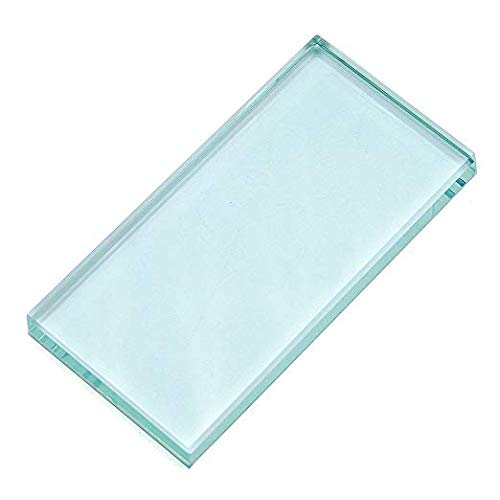 Paleta de vidrio Sinen rectangular para mezclar uñas y cosméticos con precisión.