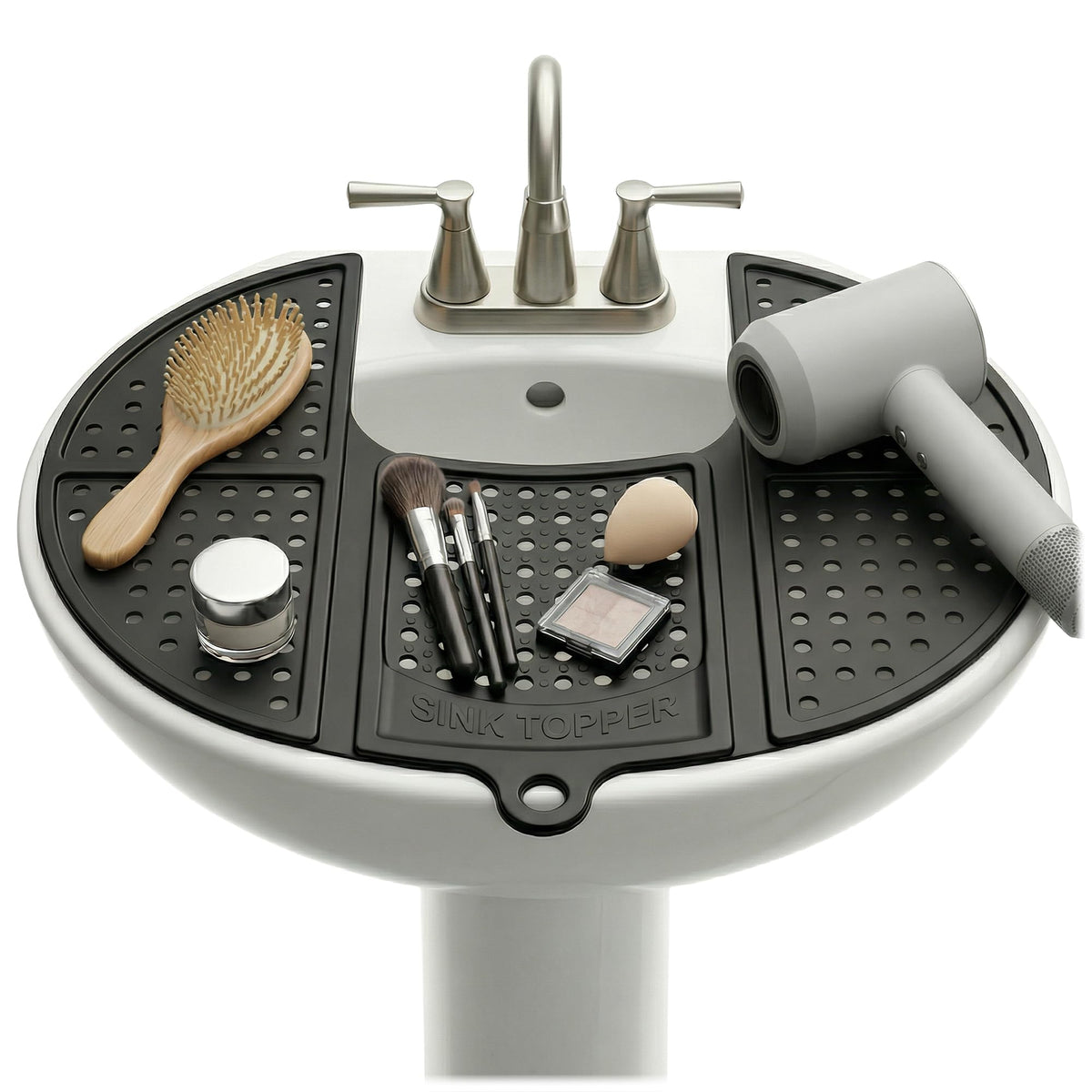 Sink Topper bathroom counter cover showing organized space and surface protection.