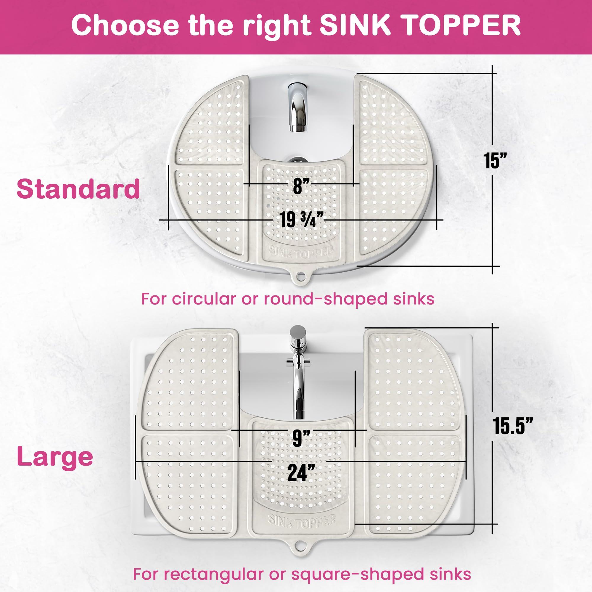 Sink Topper makeup brush cleaning mat keeps tools clean.